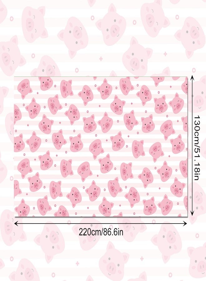 MOZUI 2pcs Piggy Party Tablecloth Piggy Tablecloths Pink Pig Tablecloths Piggy Themed Party Decoration Supplies Disposable Plastic Tablecloth Piggy Table Covers for Piggy Birthday Decoration,54 x 87In - Image 3